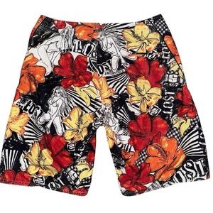 Lost‎ Enterprises Board Shorts Swim Mens 38 Flowers Swimsuit Naked Women Surf